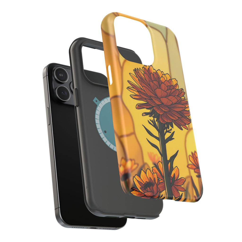 iPhone Sunset Amber And Peach Ranunculus Stack Soft iPhone Finish · iPhone Case