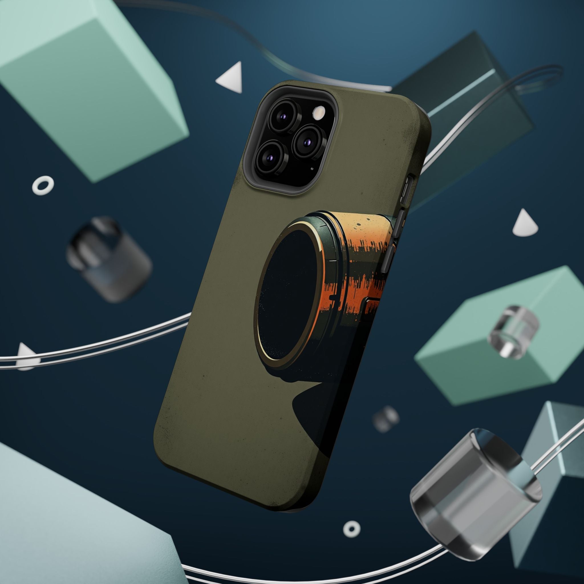 iPhone Charcoal And Copper Vintage Postcard Slim Everyday Designer Case · iPhone