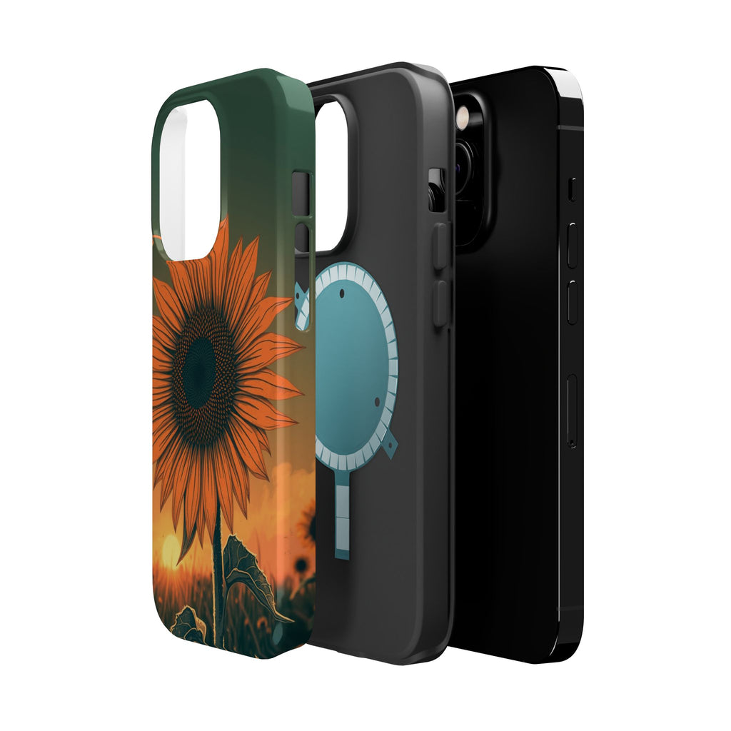 iPhone Charcoal And Copper Sunflower Prairie Slim iPhone Everyday · iPhone Case