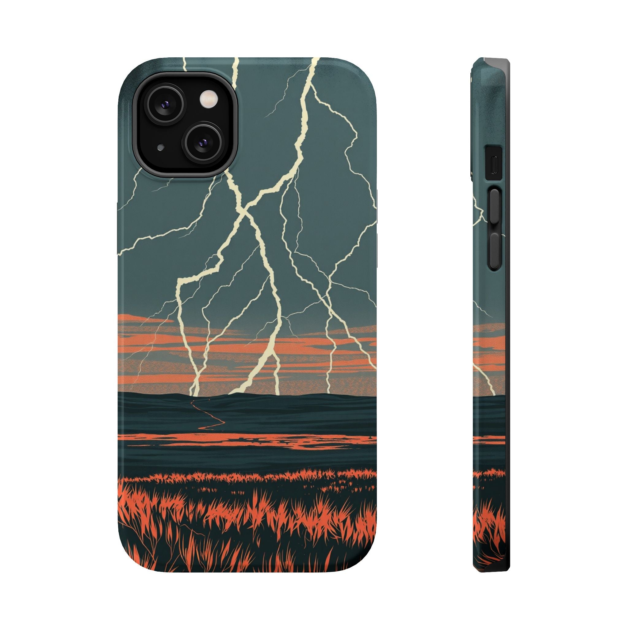 iPhone Prairie Lightning Risograph Print Slim Everyday iPhone Designer · iPhone