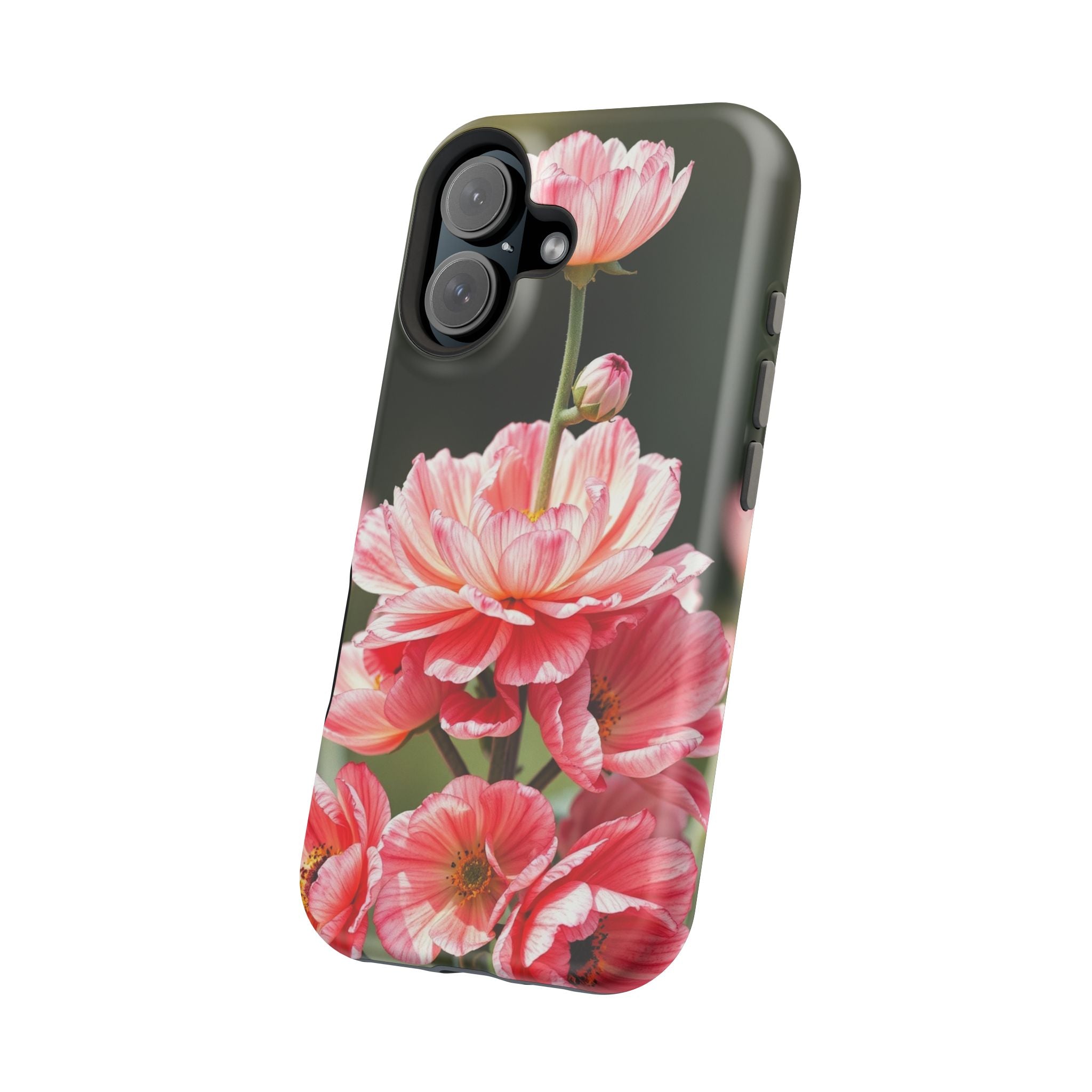 iPhone Ranunculus Stack Vibrant Watercolor Slim Snap Case · iPhone Case