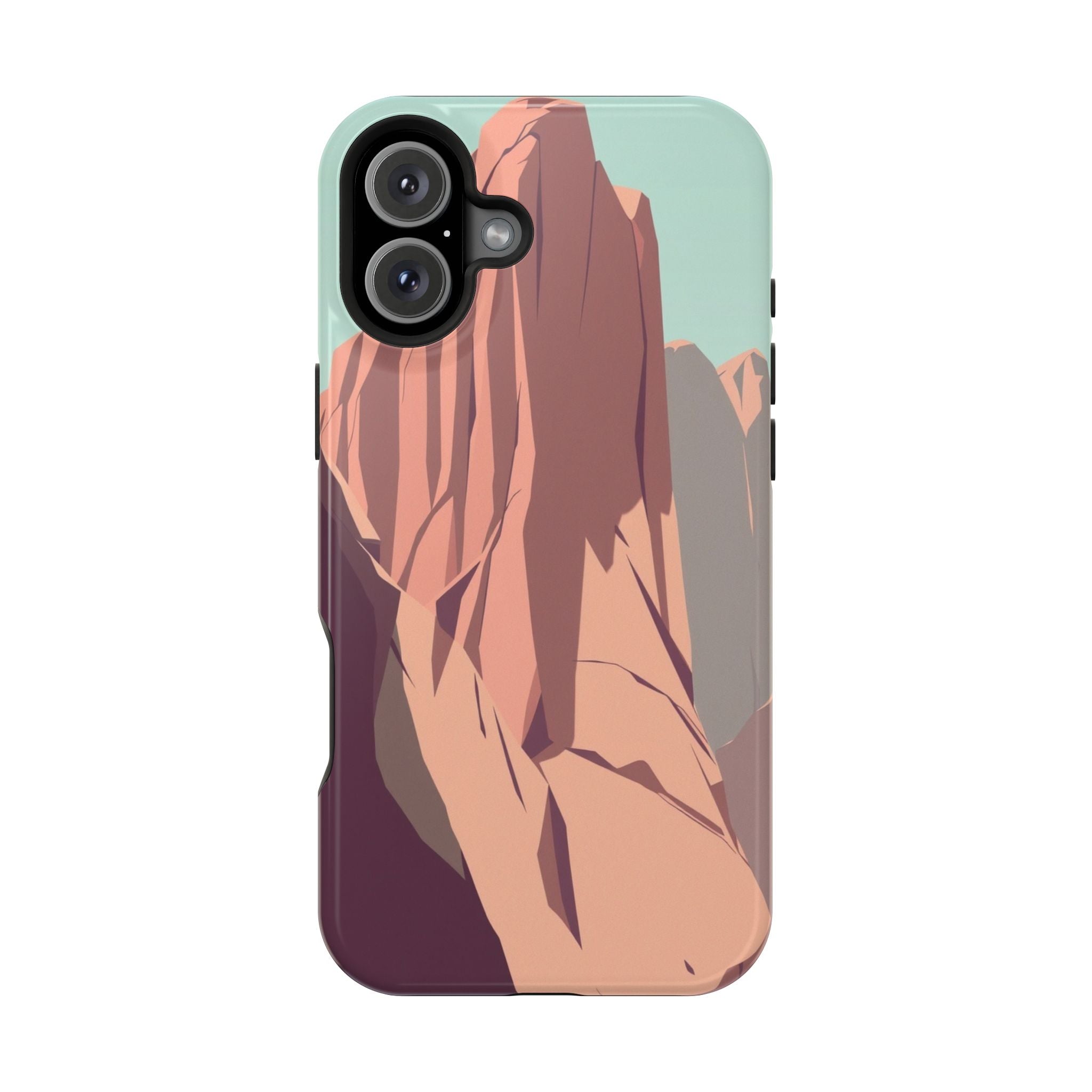 iPhone Rose Pink And Cream Canyon Wall Slim Everyday Designer Case · iPhone Case