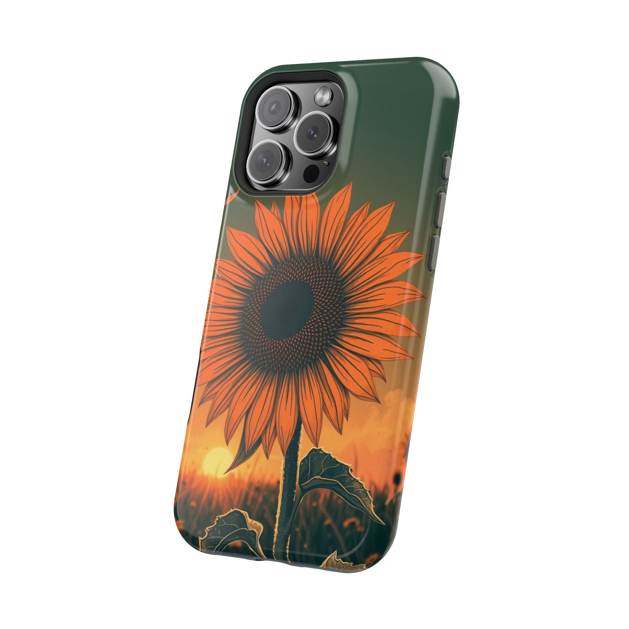 iPhone Charcoal And Copper Sunflower Prairie Slim iPhone Everyday · iPhone Case