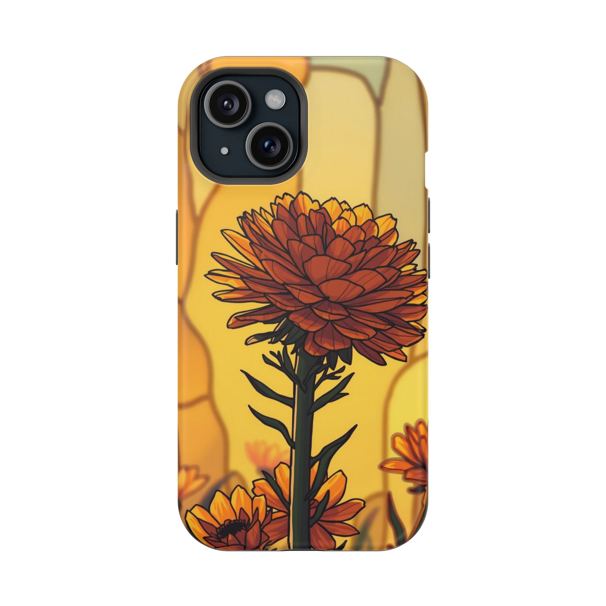 iPhone Sunset Amber And Peach Ranunculus Stack Soft iPhone Finish · iPhone Case