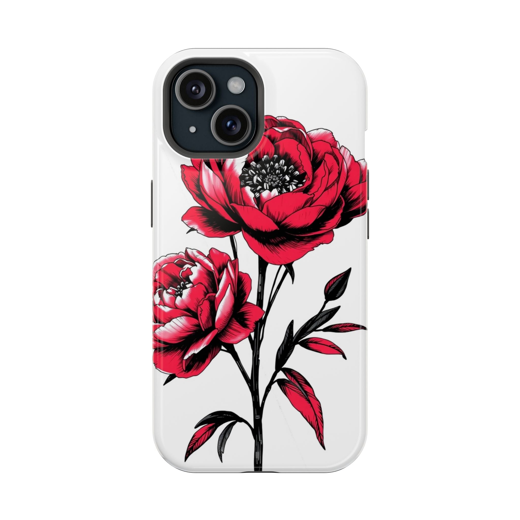 iPhone Vibrant Peony Bouquet Design Slim Everyday Designer Case · iPhone Case