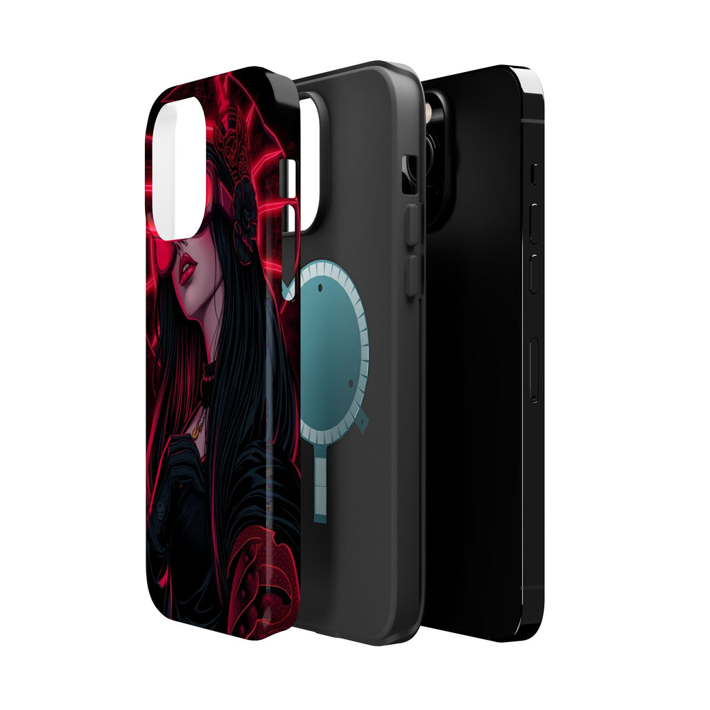 iPhone Black And Crimson Art Nouveau Female Slim Everyday Designer Case · iPhone