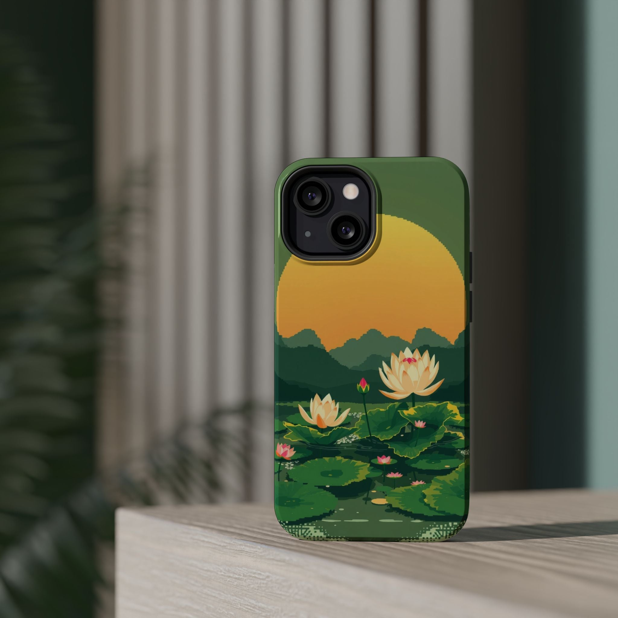 iPhone Lotus Pond Enchanted Art Slim Everyday Designer Case · iPhone Case