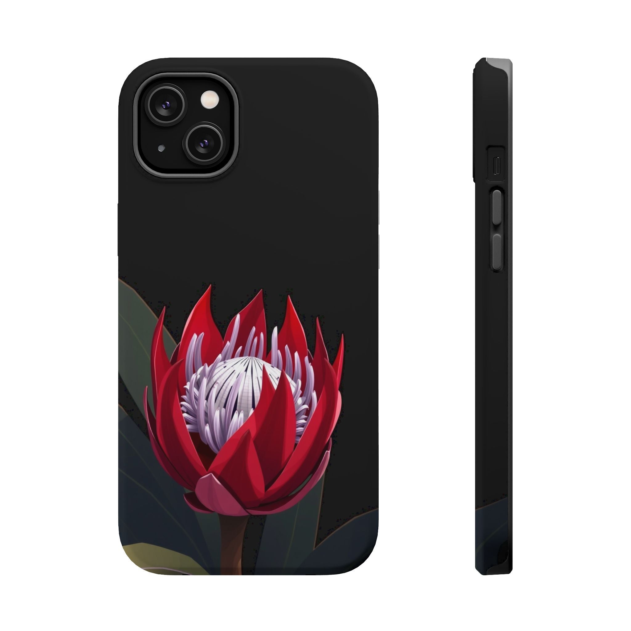 iPhone Black And Crimson Protea Bold Slim Everyday Designer Case · iPhone Case