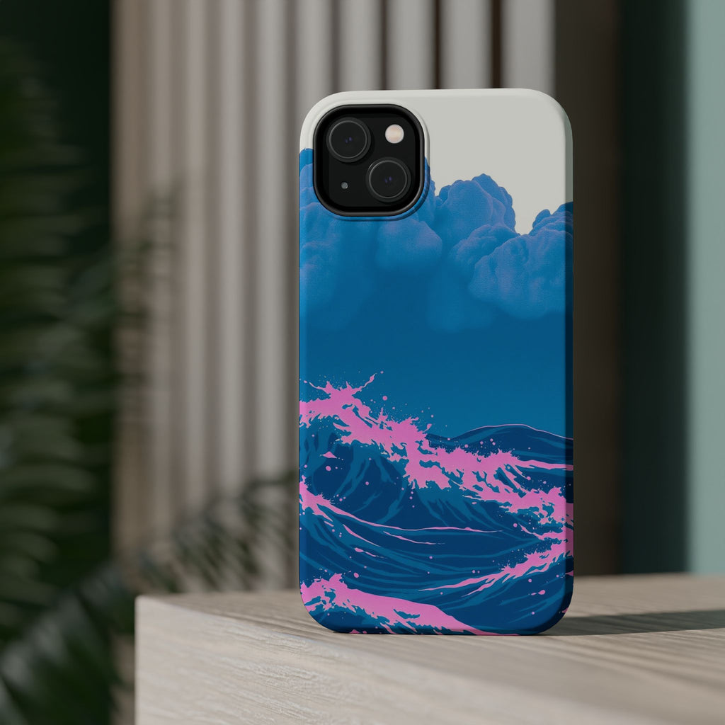 iPhone Storm at Sea Risograph Print Slim Everyday Designer Case · iPhone Case