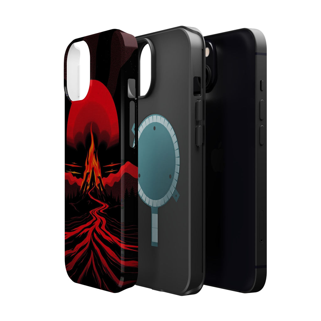 iPhone Black And Crimson Wildfire Glow Slim Everyday Designer Case · iPhone Case