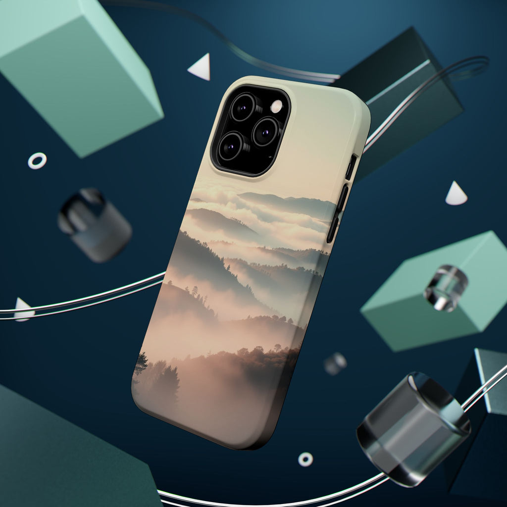 iPhone Mint And Blush Fog Rolling Over Hills Slim iPhone Everyday · iPhone Case