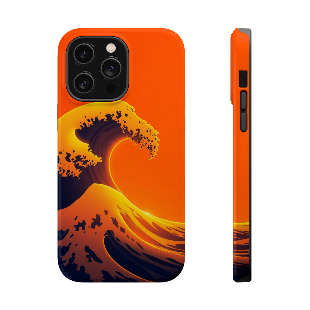 iPhone Mustard And Rust Holographic Wave Slim Everyday iPhone Designer · iPhone