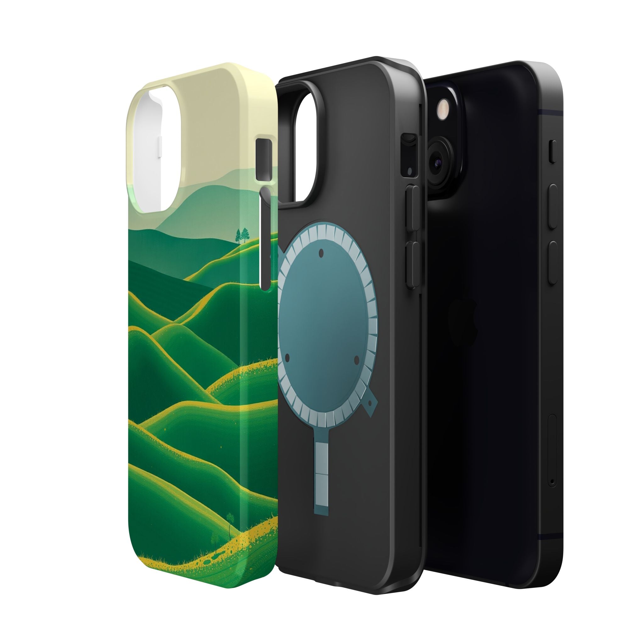 iPhone Rolling Hills Risograph Print Slim Everyday Designer Case · iPhone Case