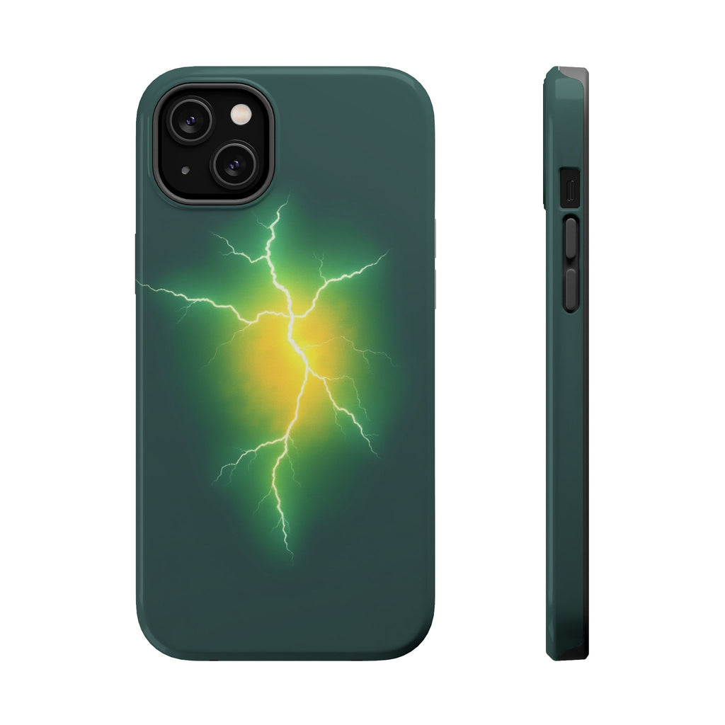 iPhone Emerald Green And Gold Prairie Lightning Soft iPhone Finish · iPhone Case