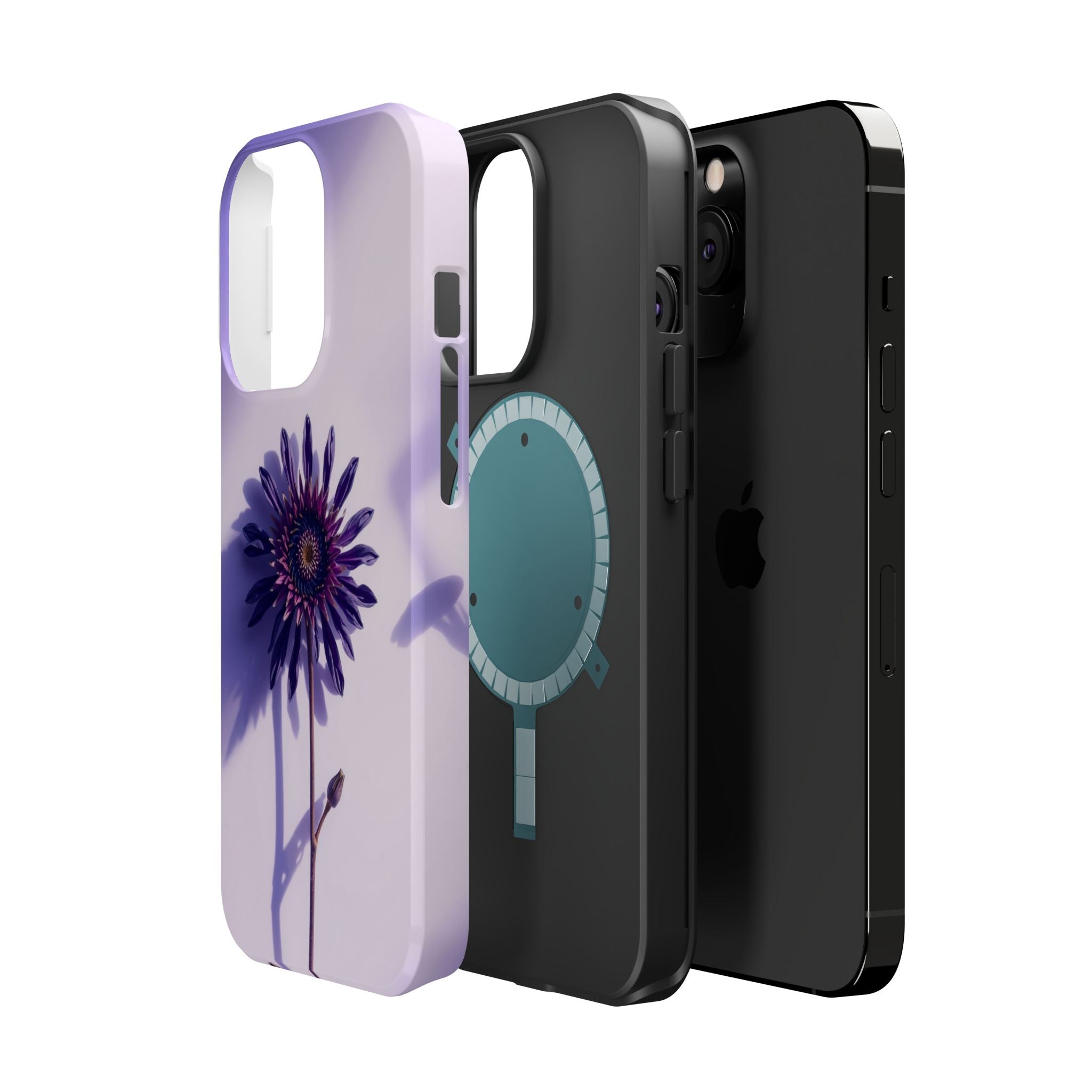 iPhone Indigo And Violet Dried Flower Flat Lay Soft iPhone Finish · iPhone Case