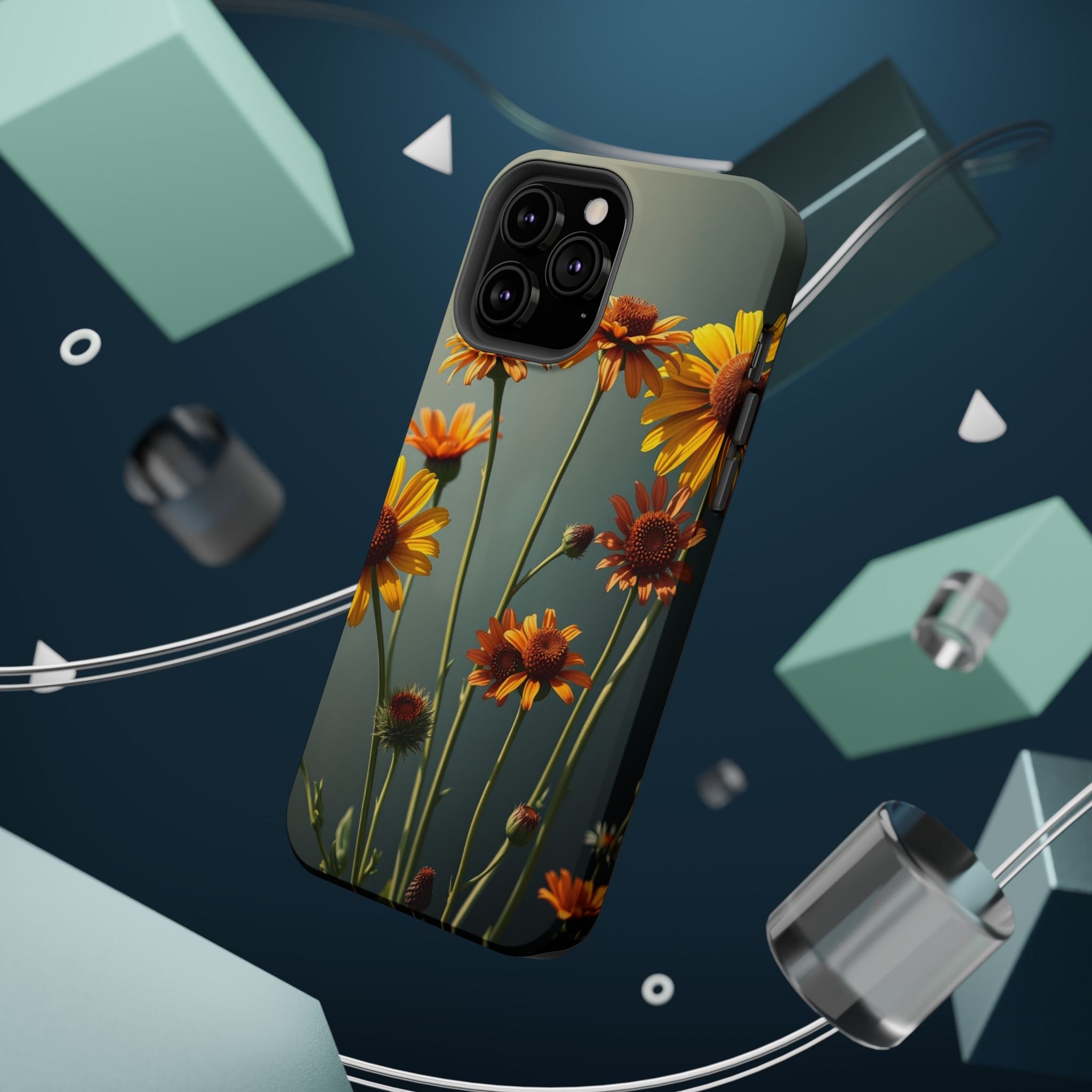iPhone Mustard And Rust Wildflower Bunch Slim Everyday iPhone Designer · iPhone