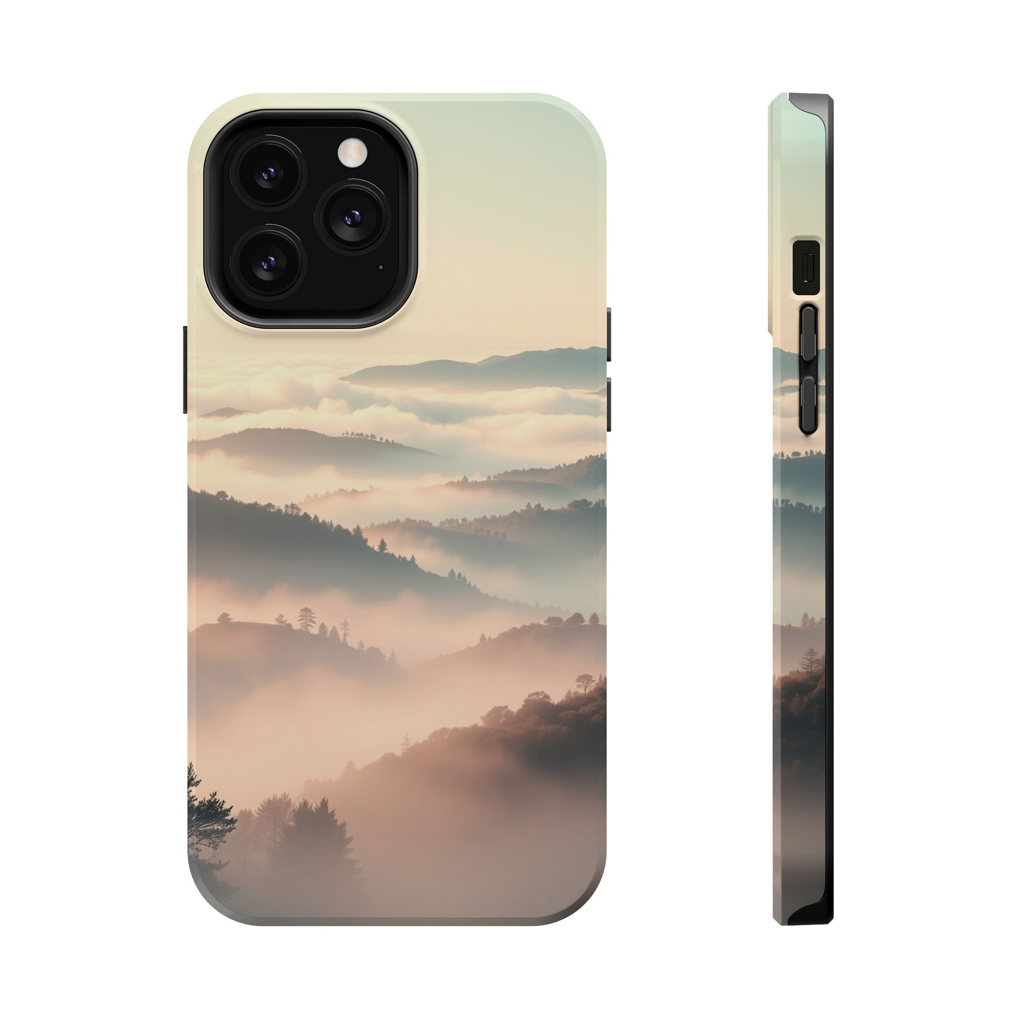 iPhone Mint And Blush Fog Rolling Over Hills Slim iPhone Everyday · iPhone Case