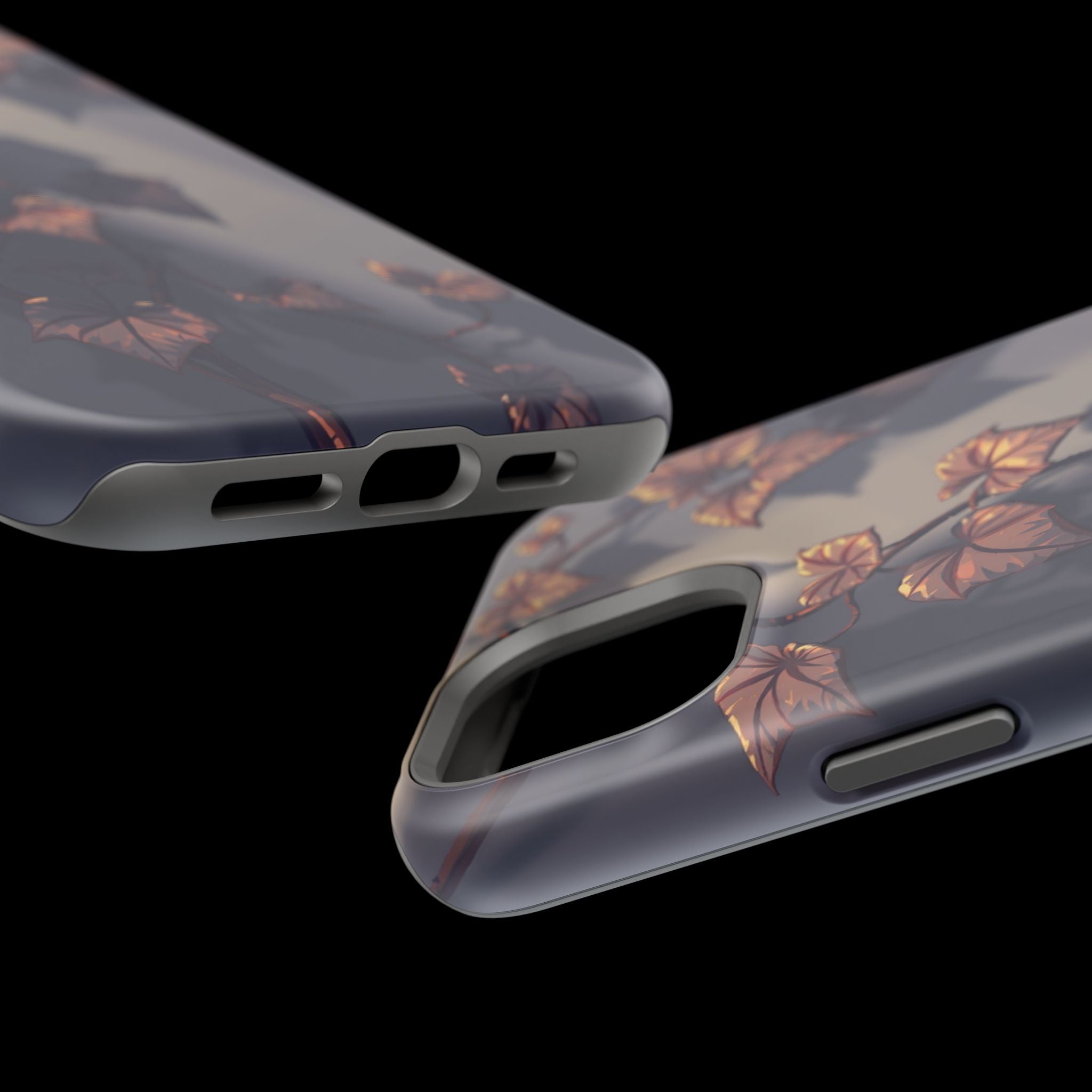 iPhone Charcoal And Copper Art Nouveau Vine Soft iPhone 13 Finish · iPhone Case