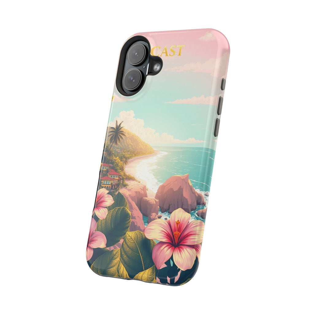 iPhone Mint And Blush Hibiscus Coast Slim Everyday iPhone 14 Designer · iPhone C