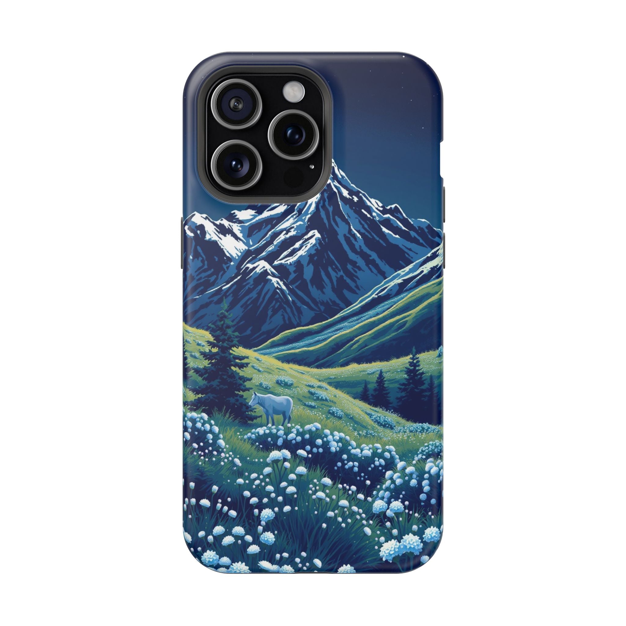 iPhone Midnight Blue And Silver Alpine Meadow Slim iPhone Everyday · iPhone Case