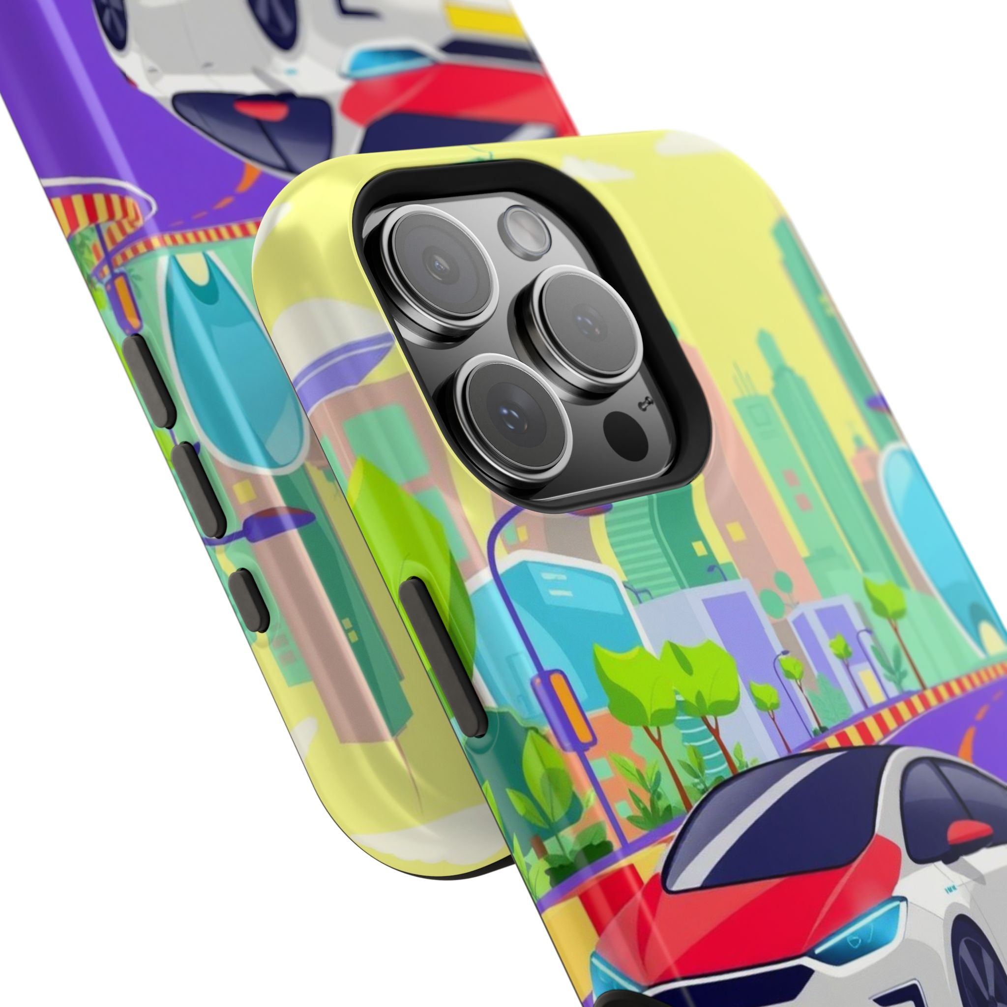 iPhone Electric Car Future Kids Fun Phone Case Gift Slim Snap Case · iPhone Case