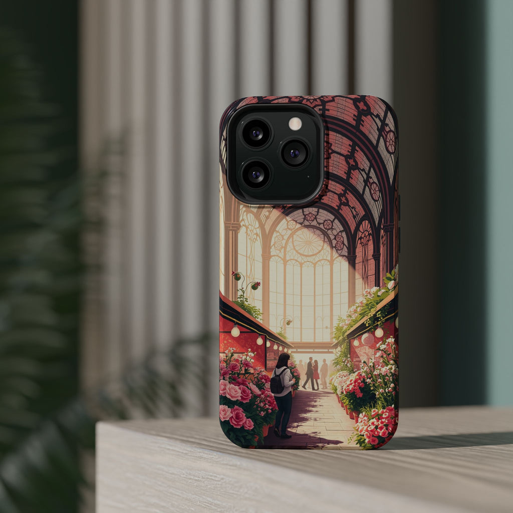 iPhone Flower Market Stained Glass Bold Modern Everyday Snap Case · iPhone Case