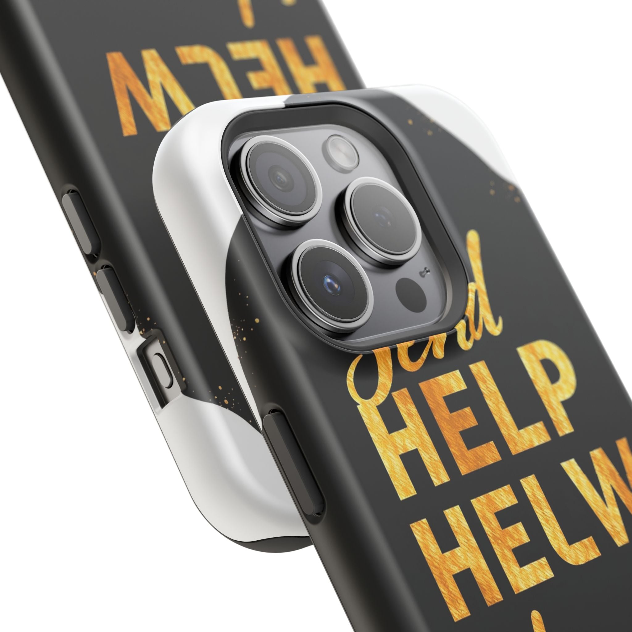 iPhone Send Help Now Enchanted Art Bold Modern Everyday Snap Case · iPhone Case