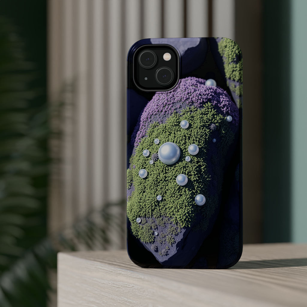 iPhone Moss Covered Rocks Electric Art Slim Everyday Designer Case · iPhone Case