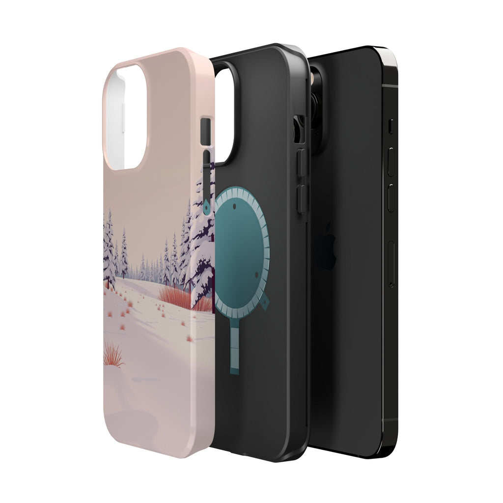 iPhone Snow Field Vintage Retro Poster Slim Everyday Designer Case · iPhone Case