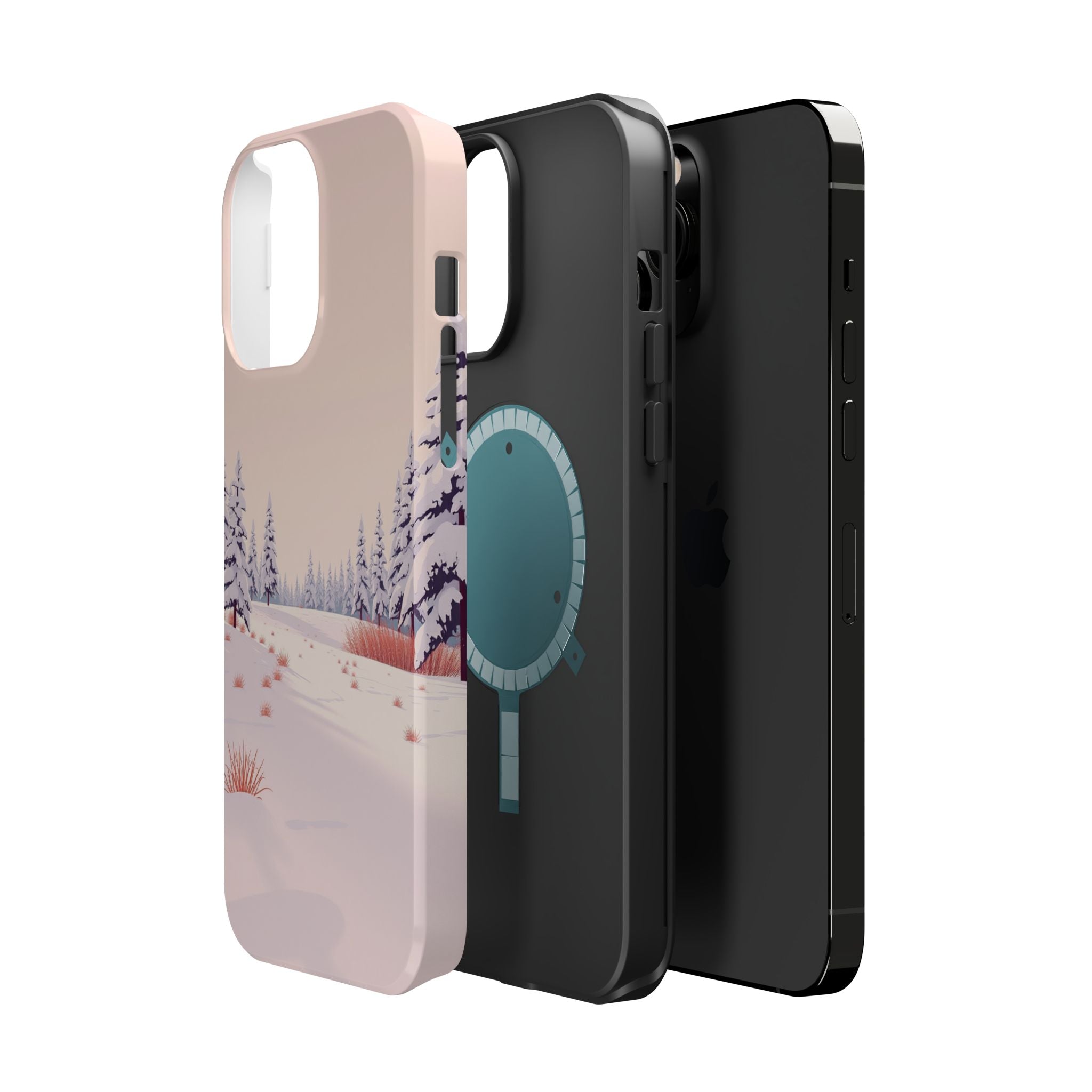 iPhone Snow Field Vintage Retro Poster Slim Everyday Designer Case · iPhone Case