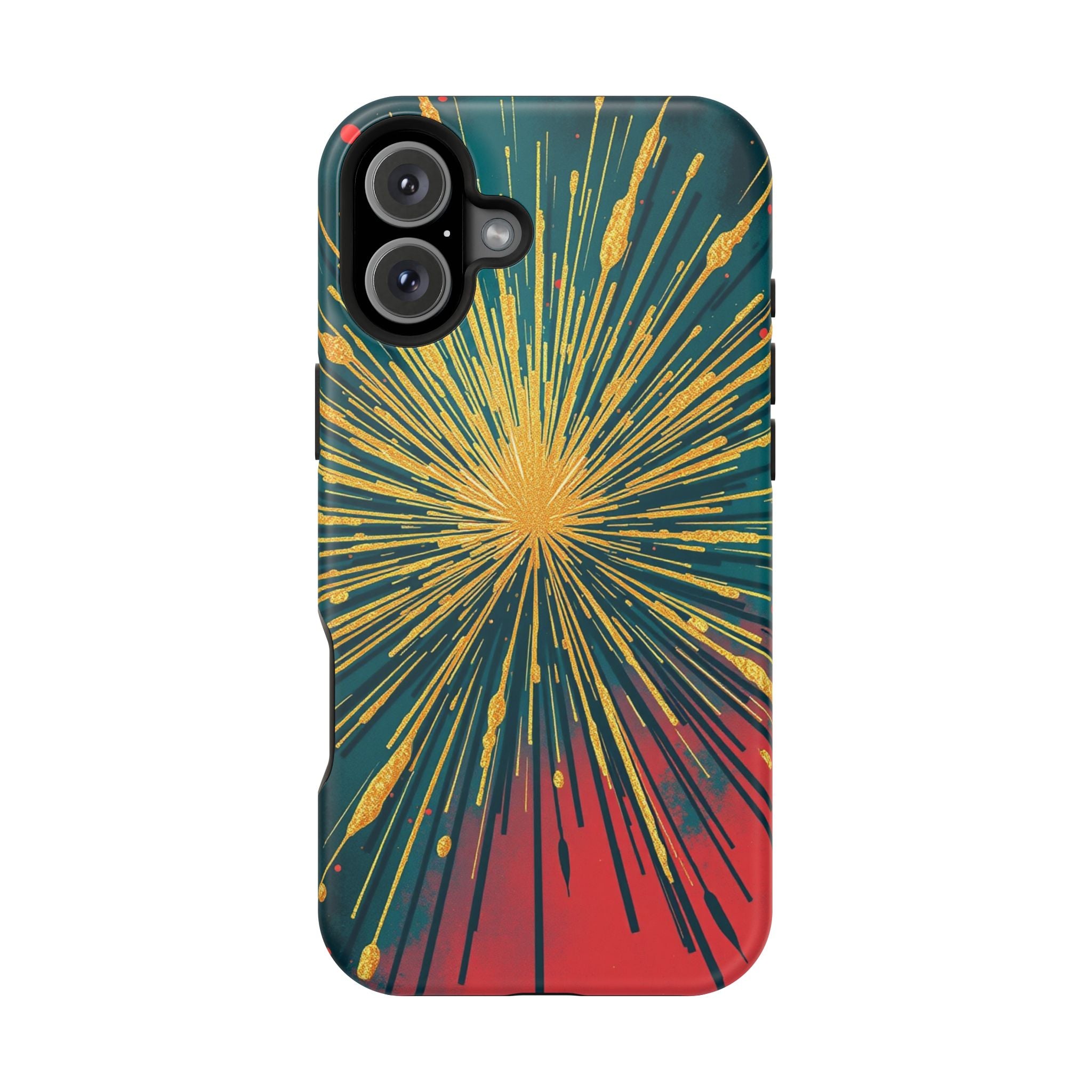 iPhone Gold Foil Burst Dark Gothic Ink Slim Everyday Designer Case · iPhone Case