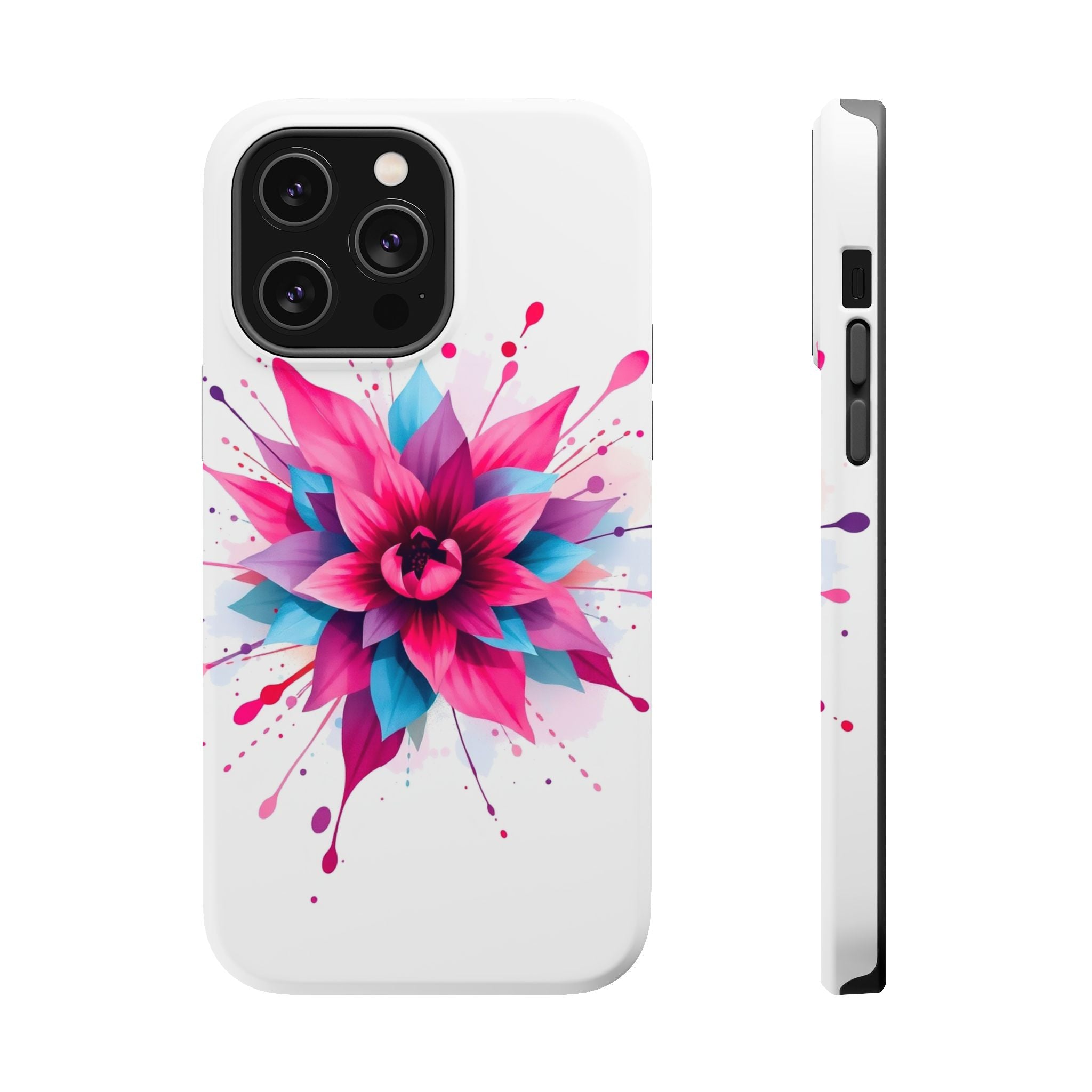 iPhone Floral Watercolor Splash Electric Art Slim iPhone Everyday · iPhone Case