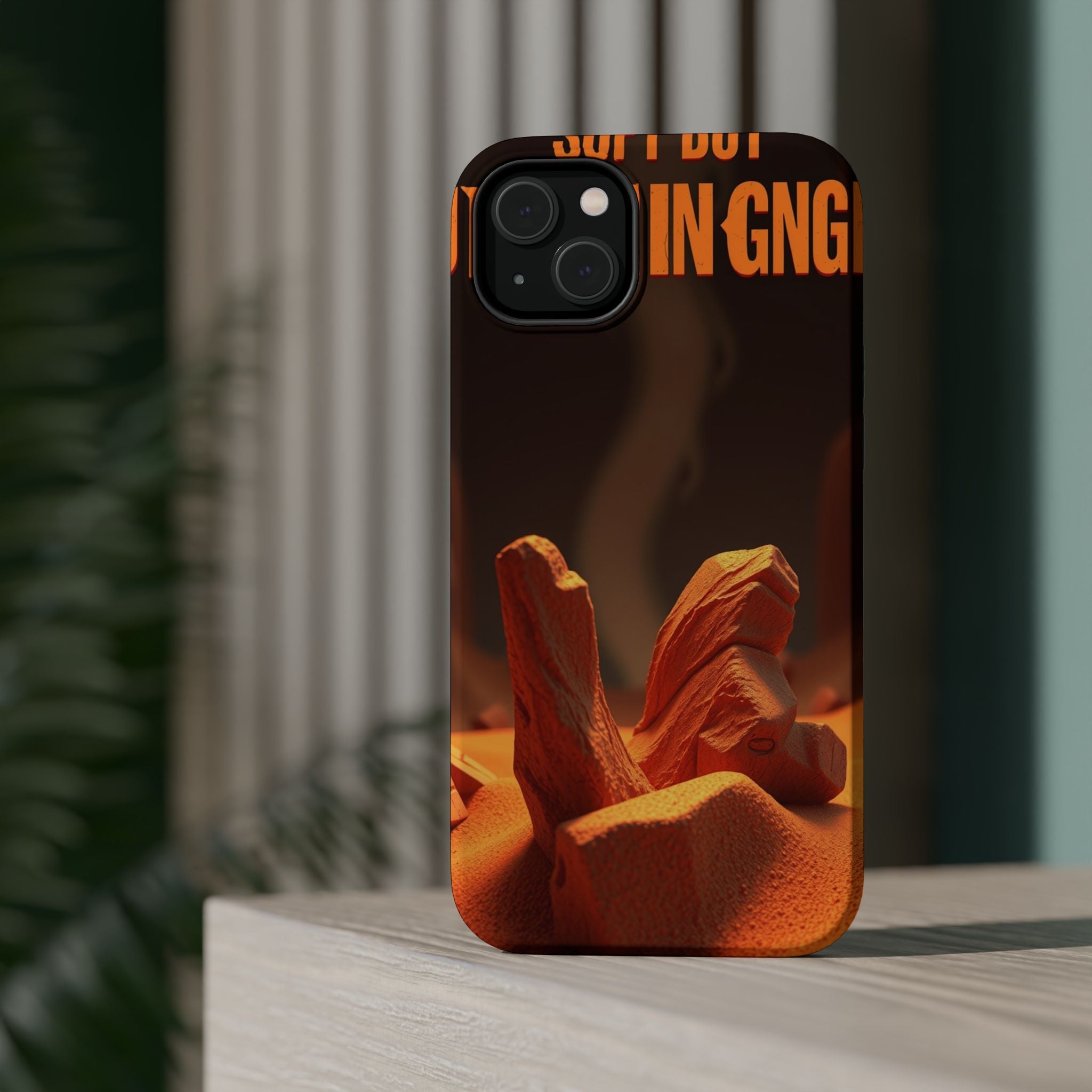 iPhone Earthy Soft but Unhinged Design Slim Everyday Designer Case · iPhone Case