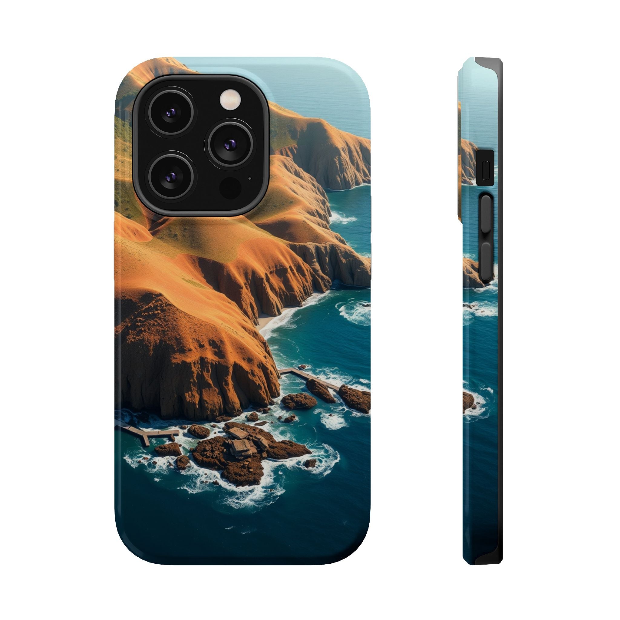 iPhone Mustard And Rust Hibiscus Coast Slim Everyday Designer Case · iPhone Case
