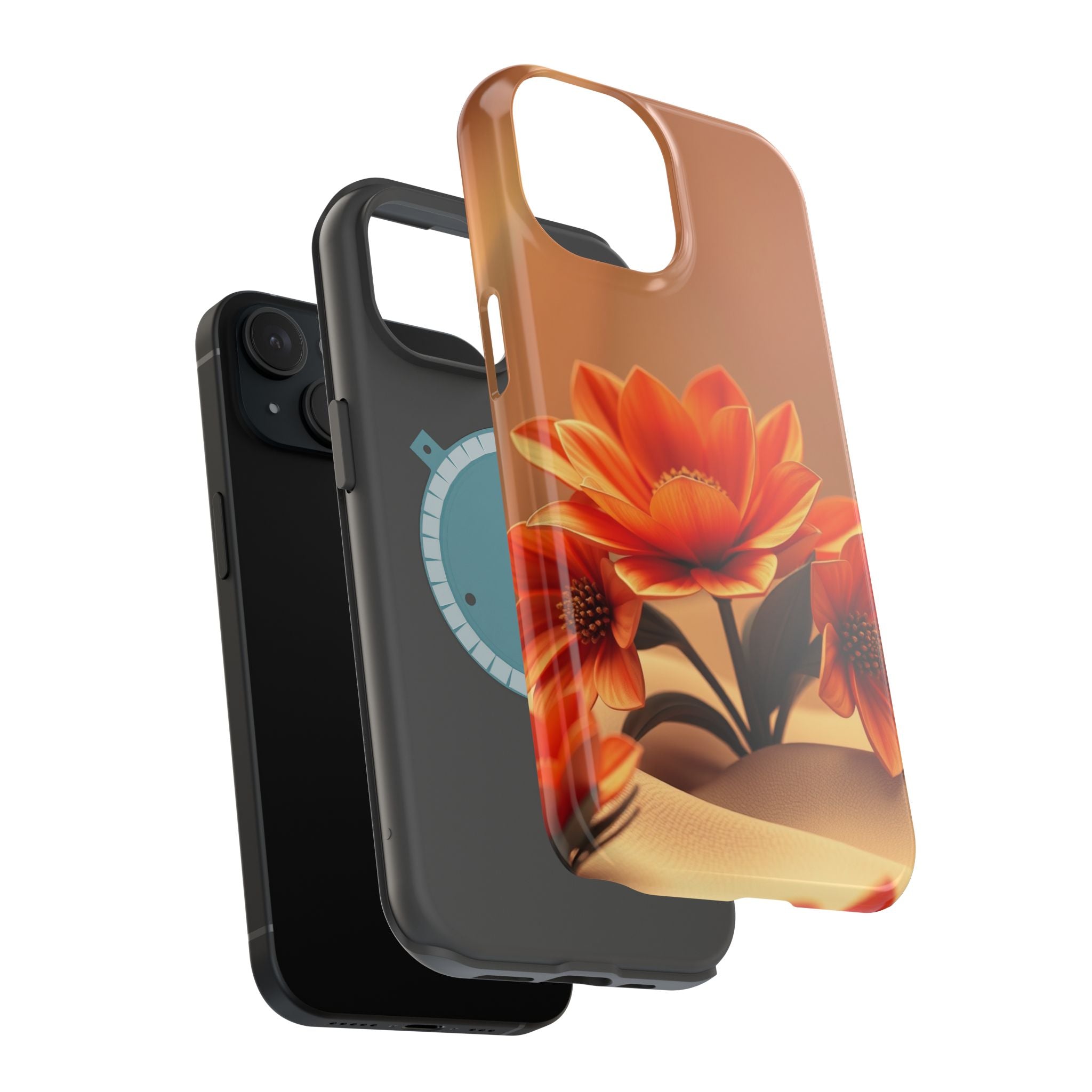 iPhone Floral Geometric 3D Digital Bold Modern Everyday Snap Case · iPhone Case