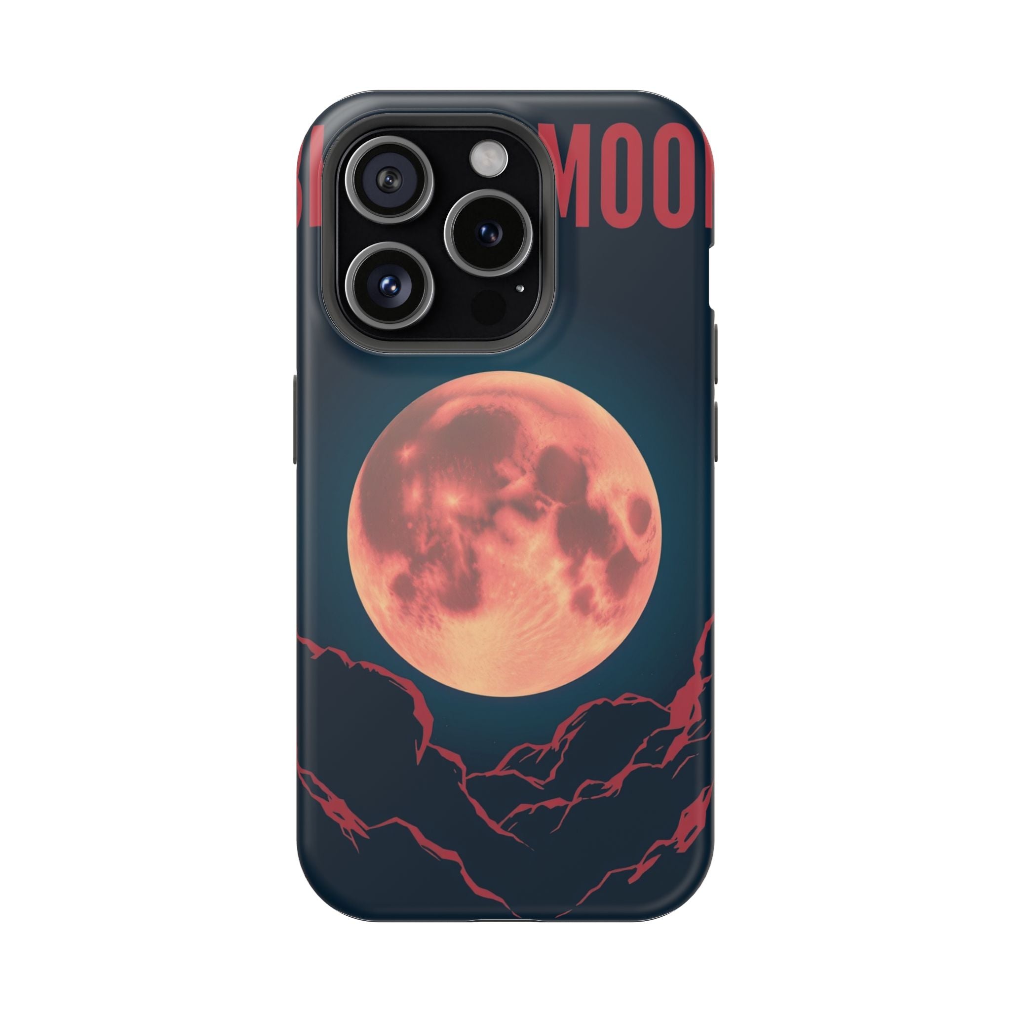 iPhone Blood Moon Rise Vintage Retro Poster Slim Everyday Designer Case · iPhone