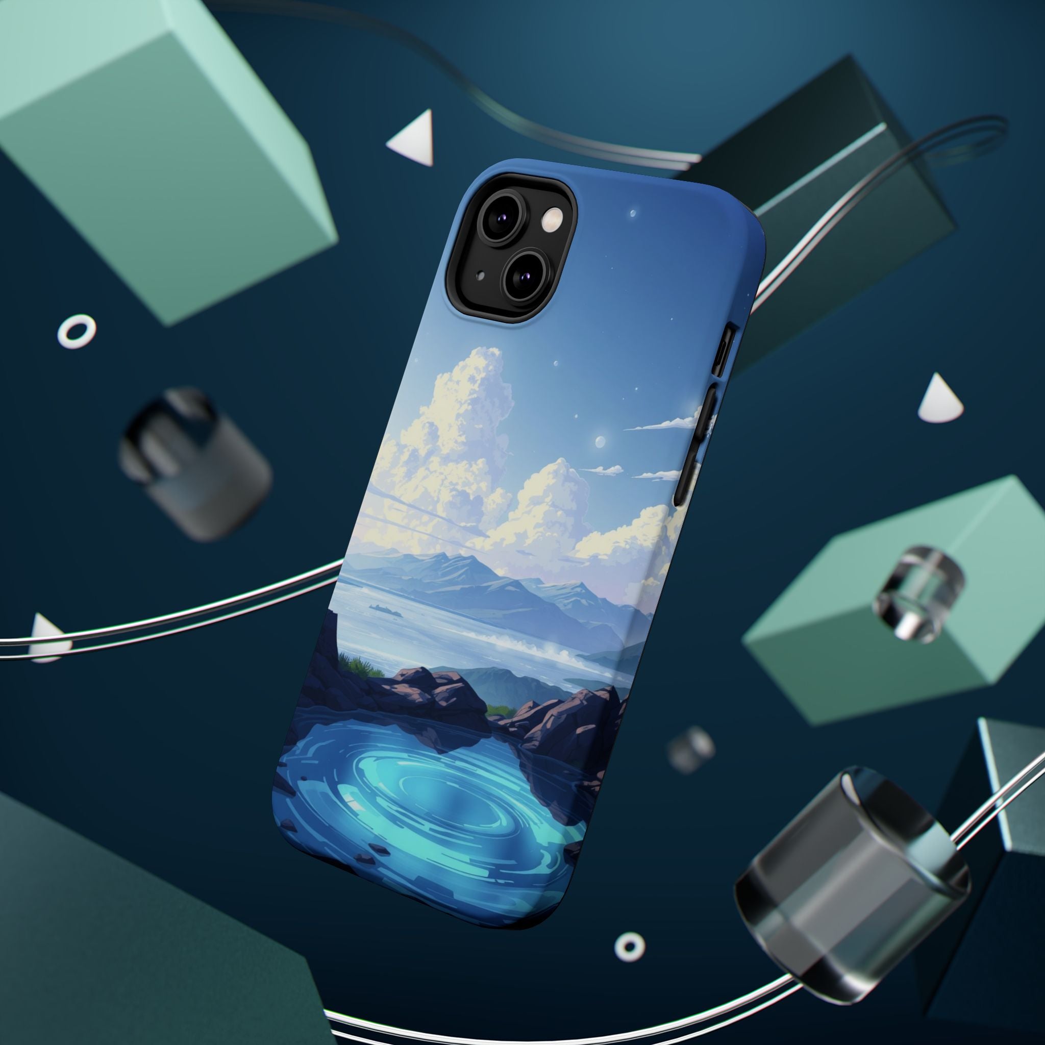 iPhone Earthy Tidal Pool Design 18 Bold Modern Everyday Snap Case · iPhone Case
