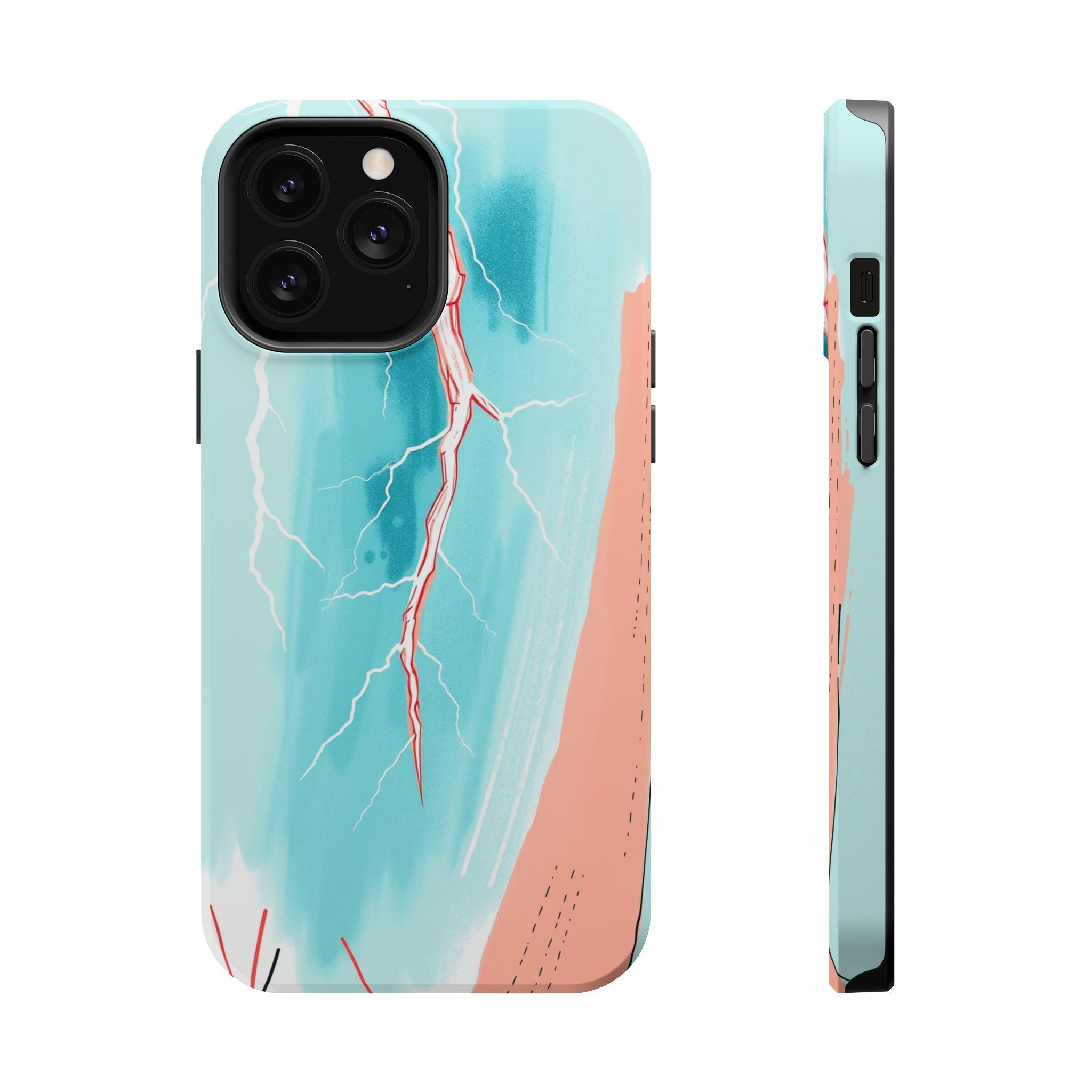 iPhone Teal And Coral Prairie Lightning Slim Everyday iPhone Designer · iPhone C