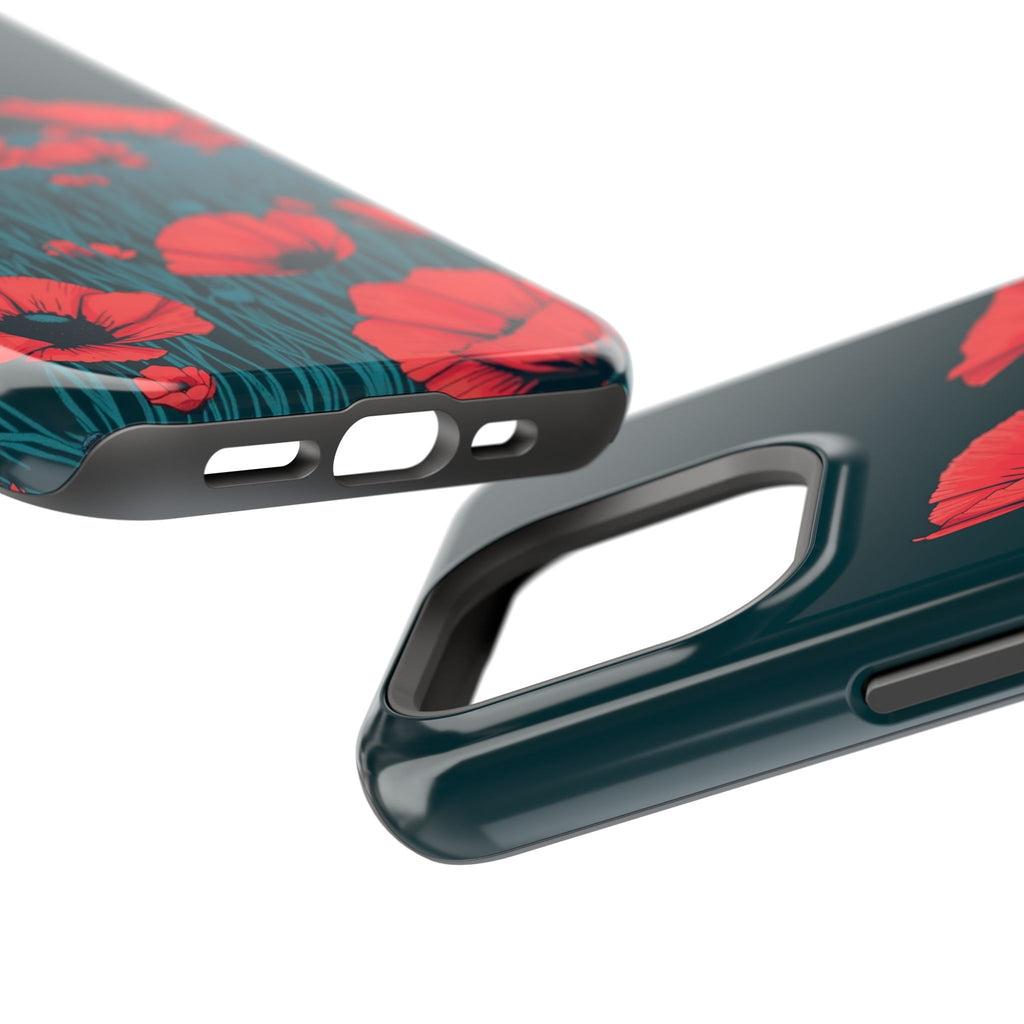 iPhone Poppy Field Dark Gothic Ink Clean Minimal Snap Cas Slim Snap Case · iPhon