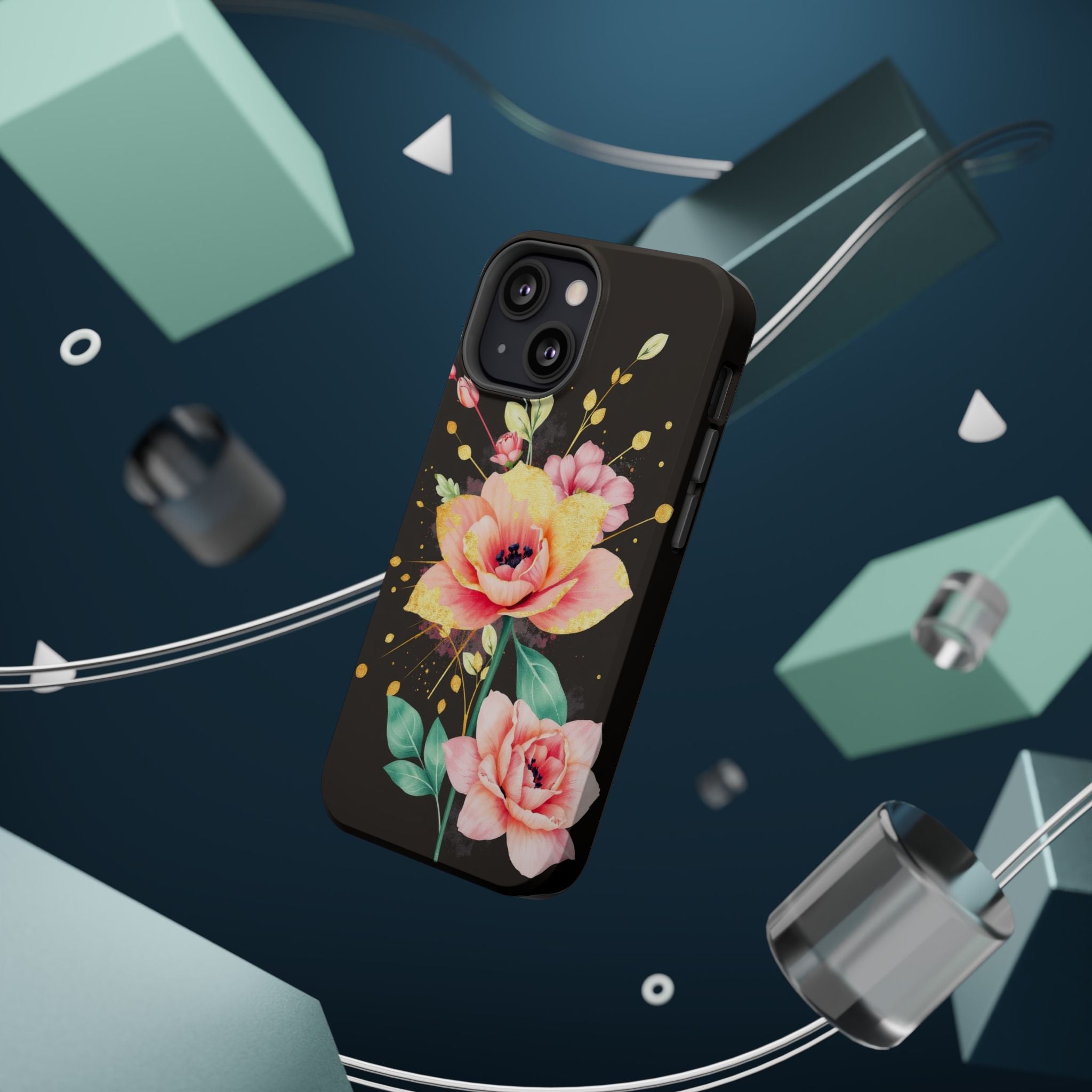 iPhone Earthy Floral Watercolor Splash Design Clean iPhone 14 Minimal · iPhone C