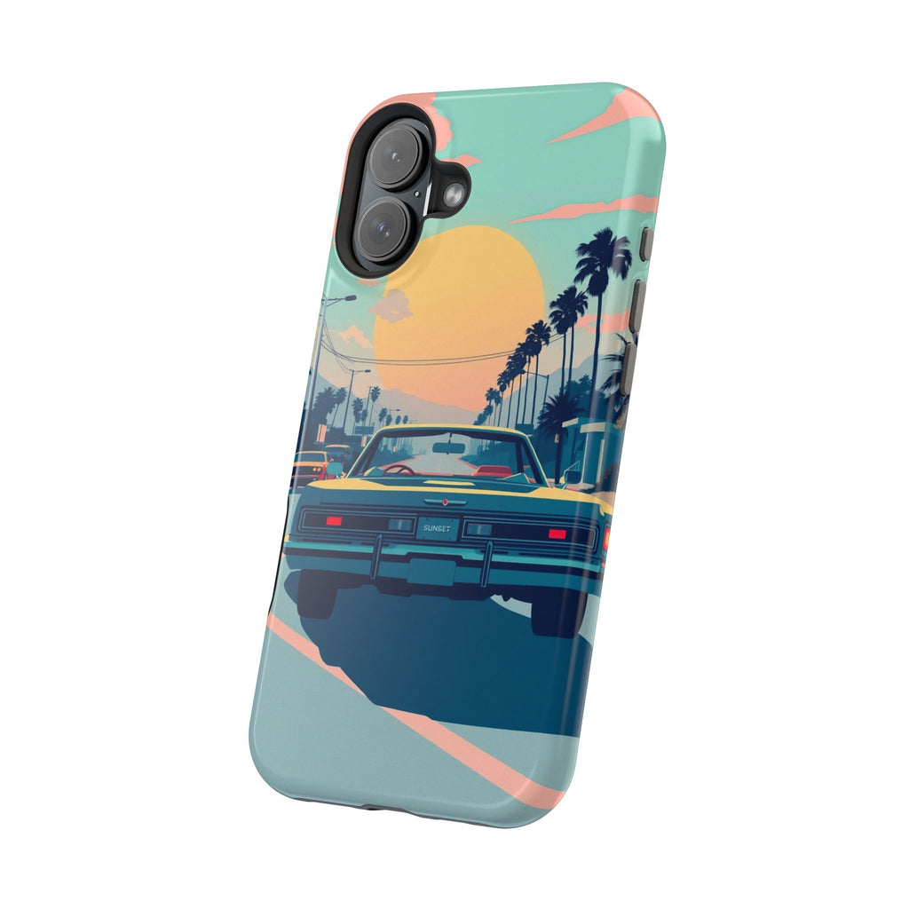 iPhone Sunset Drive 80s Pop Art Bold Slim Everyday Designer Case · iPhone Case