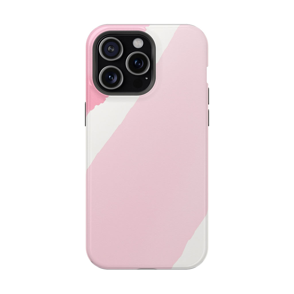 iPhone Rose Pink And Cream Calligraphic Stroke Soft iPhone Finish · iPhone Case