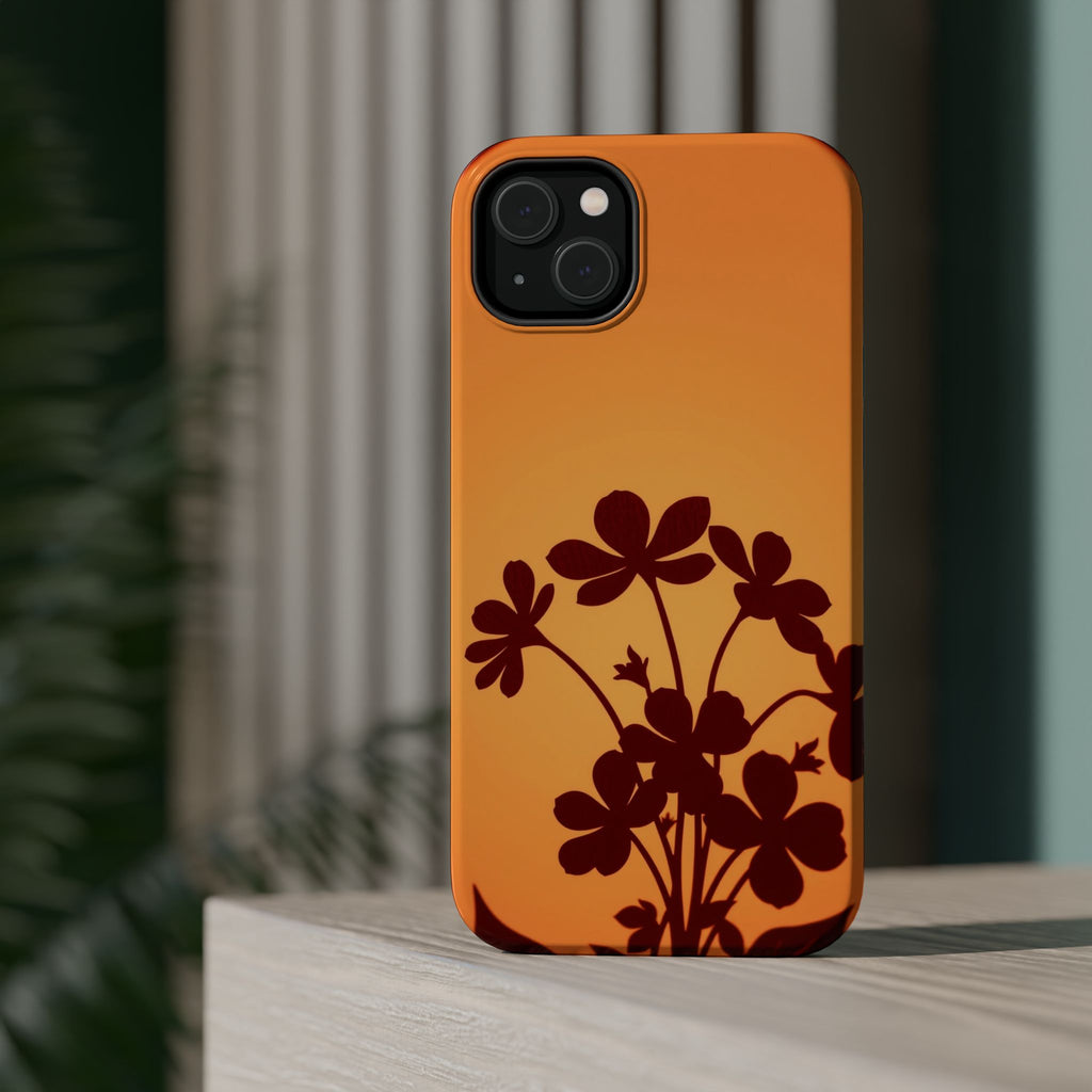 iPhone Floral Silhouette Electric Art Slim Everyday Designer Case · iPhone Case