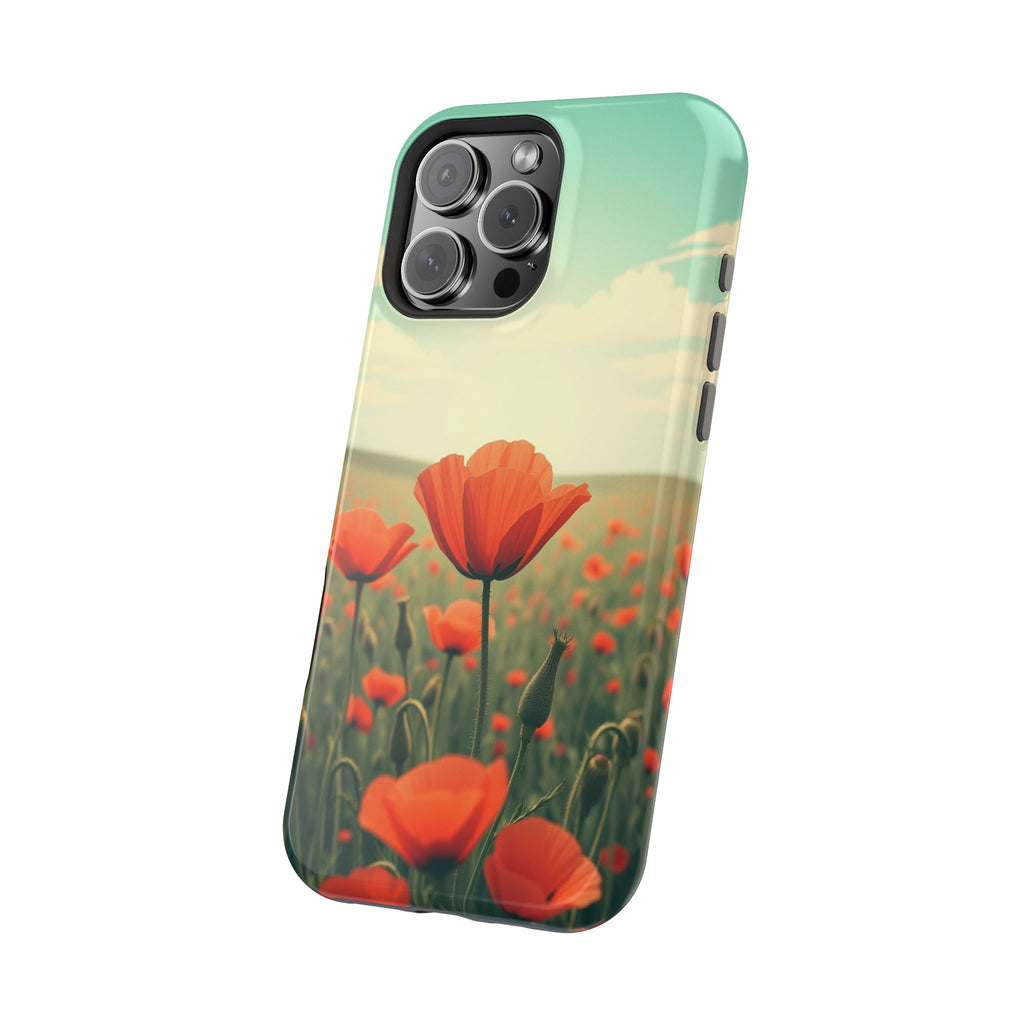iPhone Radiant Poppy Field Design Bold Modern Everyday Snap Case · iPhone Case