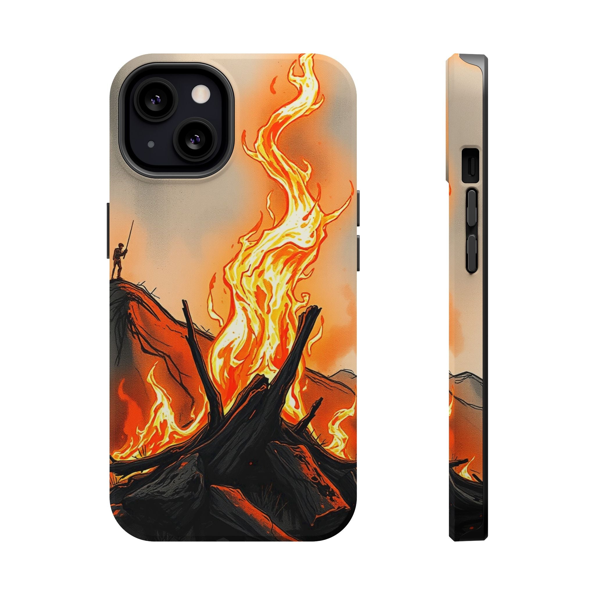 iPhone Wildfire Glow Hand-Drawn Sketch Slim Everyday Designer Case · iPhone Case