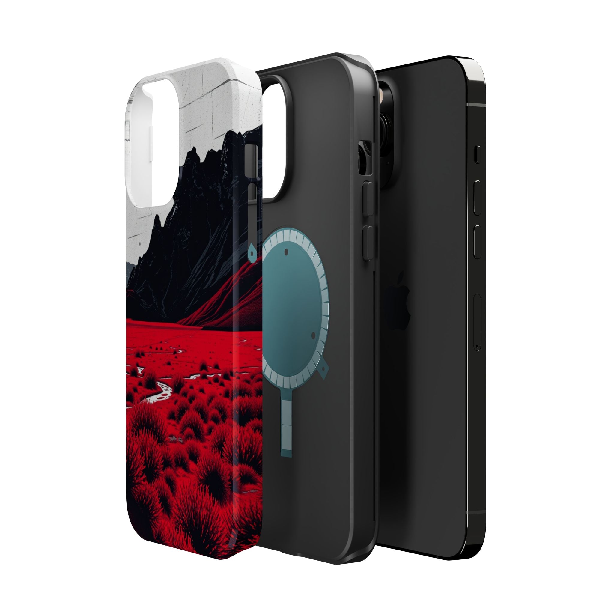 iPhone Black And Crimson Tundra Expanse Slim Everyday iPhone 15 · iPhone Case