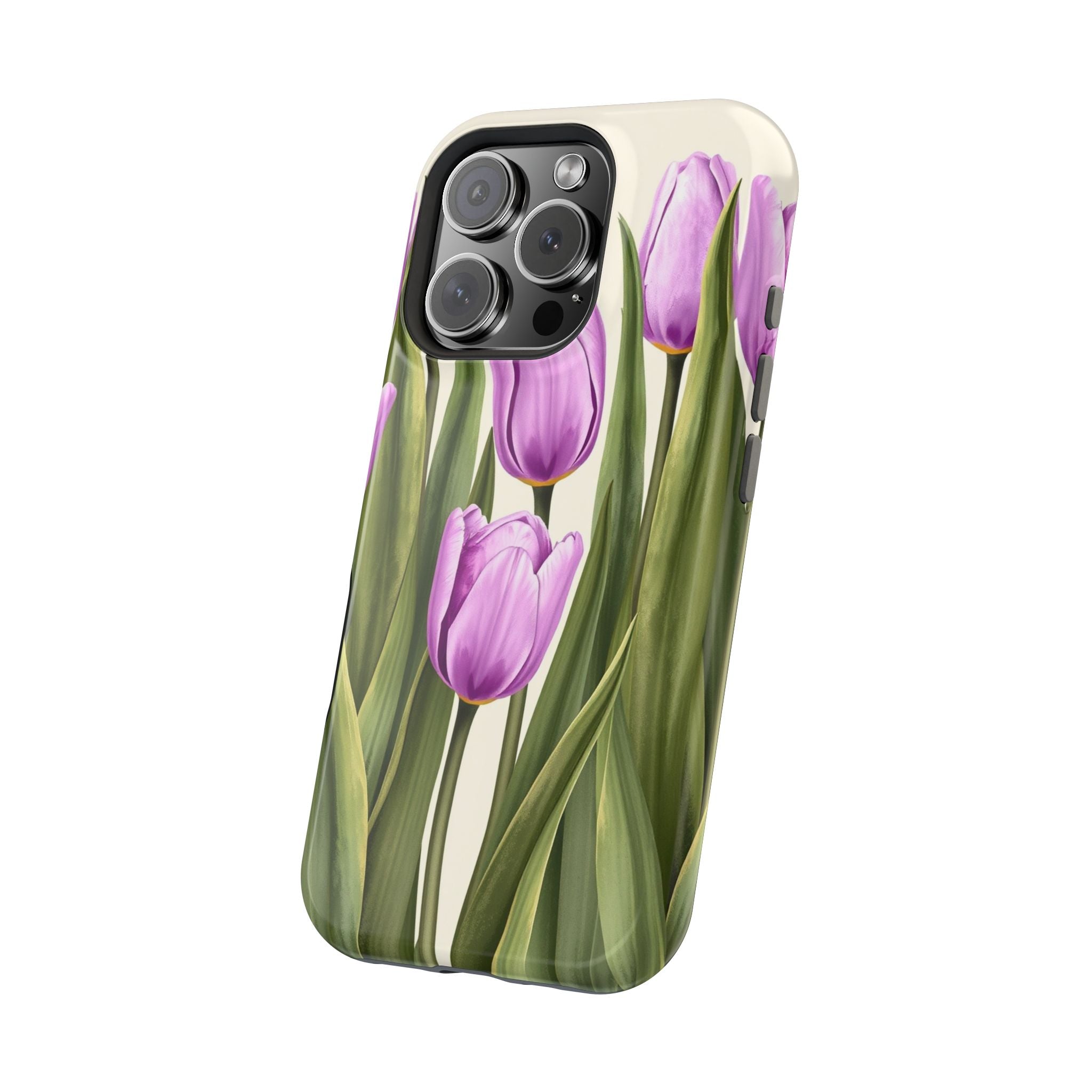 iPhone Tulip Row Electric Art 14 Bold Modern Everyday Snap Case · iPhone Case