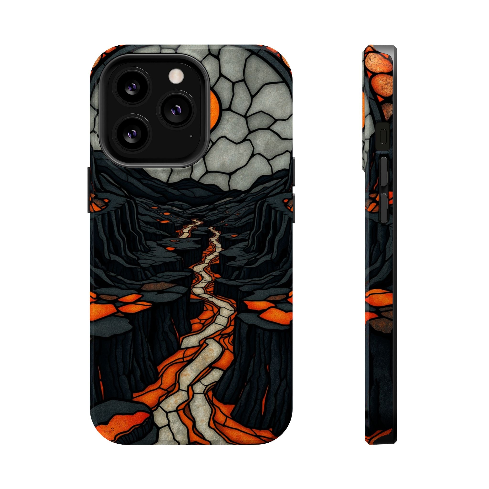 iPhone Charcoal And Copper Lava Field Slim Everyday Designer Case · iPhone Case