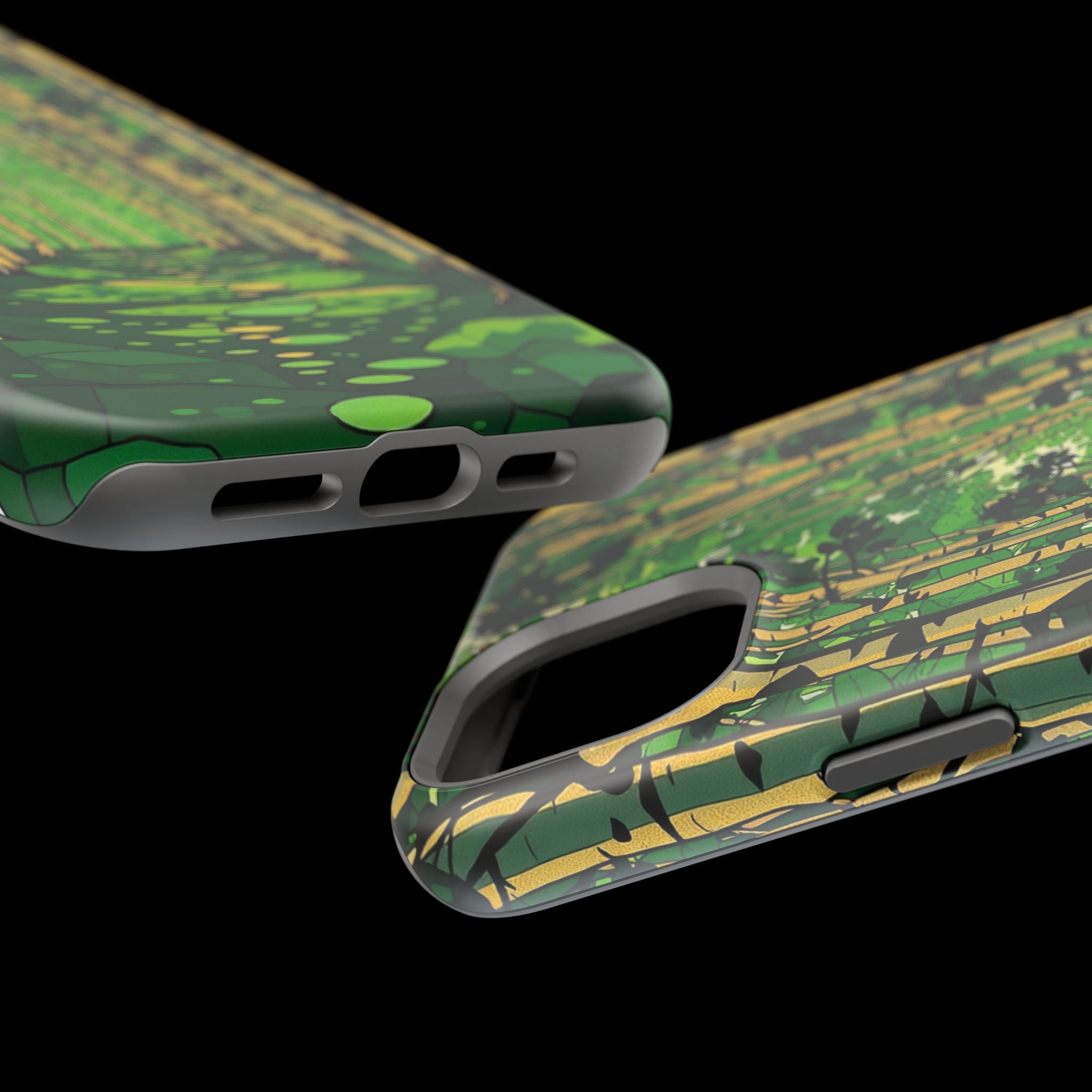 iPhone Emerald Green And Gold Birch Grove Slim iPhone Everyday Designer · iPhone