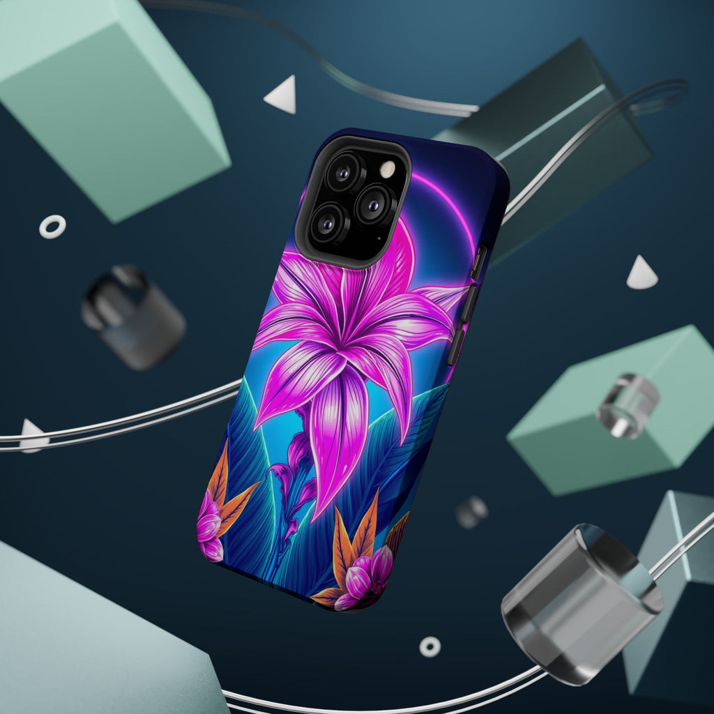 iPhone Tropical Bloom Neon Cyberpunk Slim Everyday Designer Case · iPhone Case